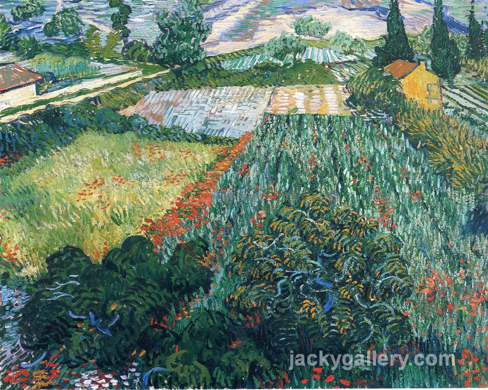 Field with Poppies, Van Gogh painting